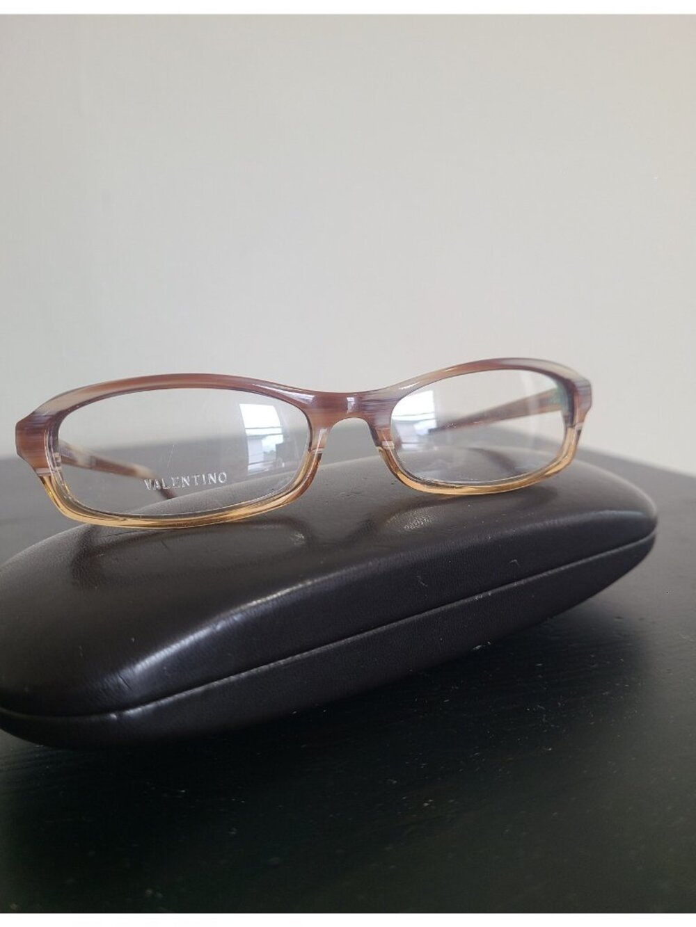 Valentino 5504/STR Brown Horn (0NDJ) Eyeglasses Frame Size 51-16-135 mm